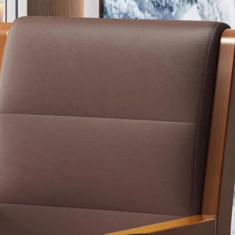 Modern Luxury Rectangular Plywood Rubberwood Fabric PU Leather Chair Backrest Armrest For Living Room