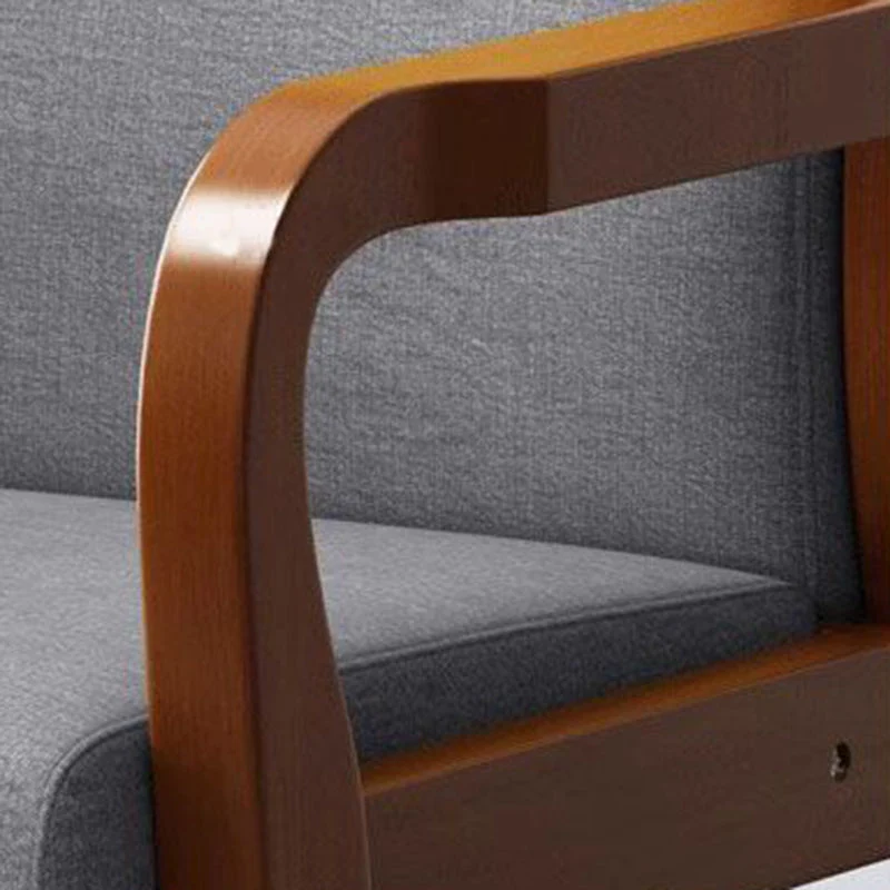 Modern Luxury Rectangular Plywood Rubberwood Fabric PU Leather Chair Backrest Armrest For Living Room