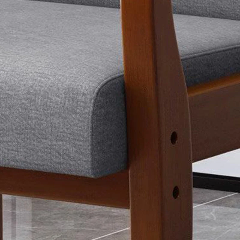Modern Luxury Rectangular Plywood Rubberwood Fabric PU Leather Chair Backrest Armrest For Living Room