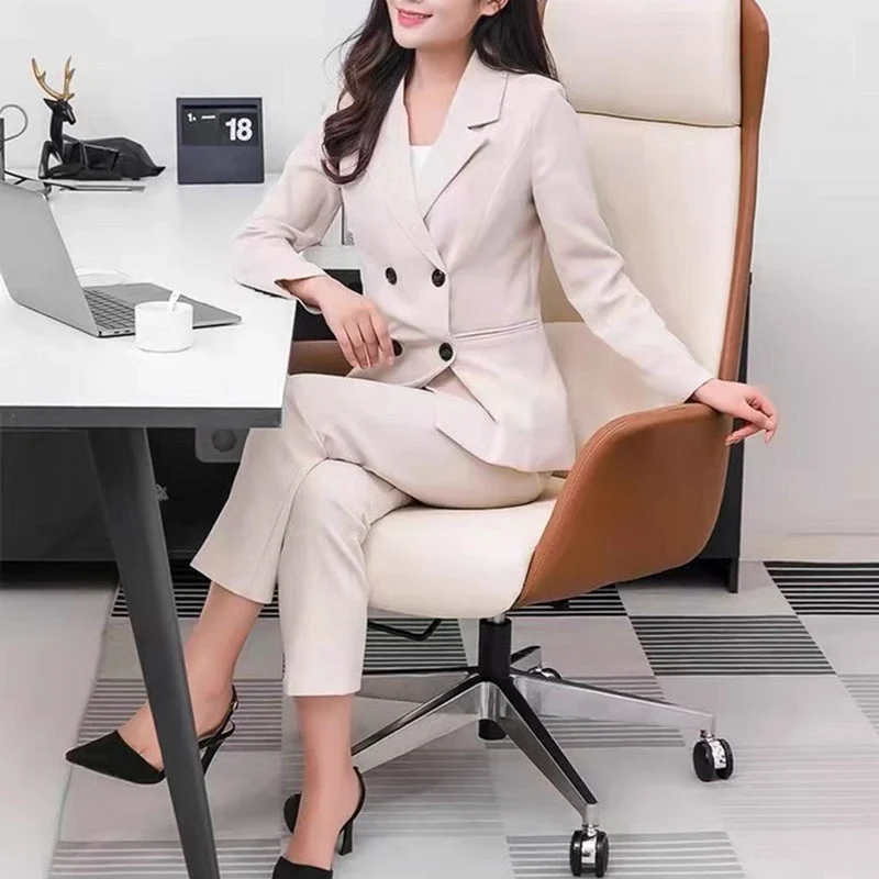 Modern Minimalist Rectangular High Back Faux Leather Plywood Steel Desk Chair For Home Office