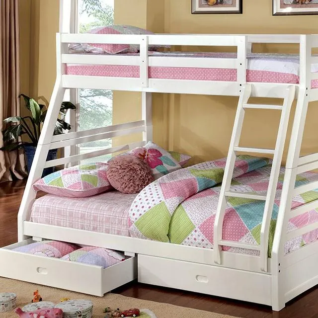 Furniture of America California CM-BK588WH Bunk Bed