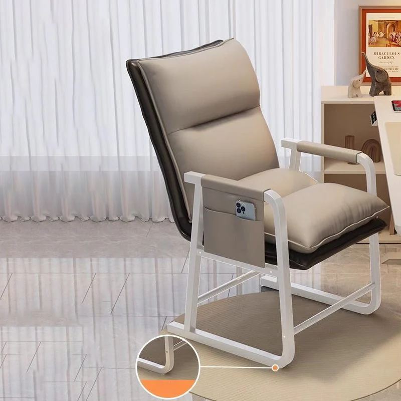 Contemporary Scandinavian Rectangular Square Storage Bag Metal Waterproof Synthetic Fabric Adjustable Backrest Accent Chair Backrest Armrest For Living Room