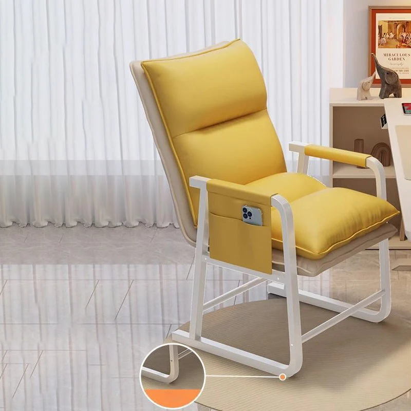 Contemporary Scandinavian Rectangular Square Storage Bag Metal Waterproof Synthetic Fabric Adjustable Backrest Accent Chair Backrest Armrest For Living Room