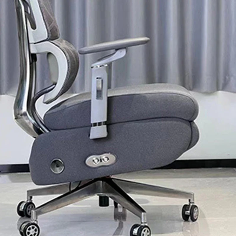 Modern Minimalist Square Rectangle Aluminum Alloy Velvet Electric Massage Desk Chair Backrest Armrest Footrest For Home Office