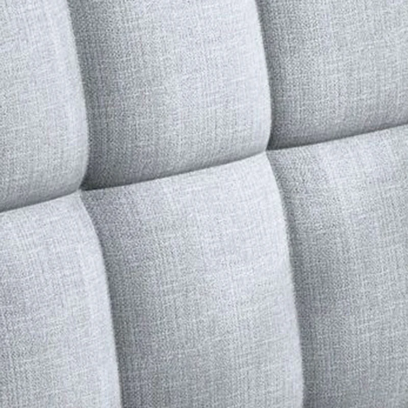 Modern Minimalist Synthetic Leather Linen-Look Fabric Steel Square Rectangle Plaid Desk Chair Backrest Armrest For Home Office