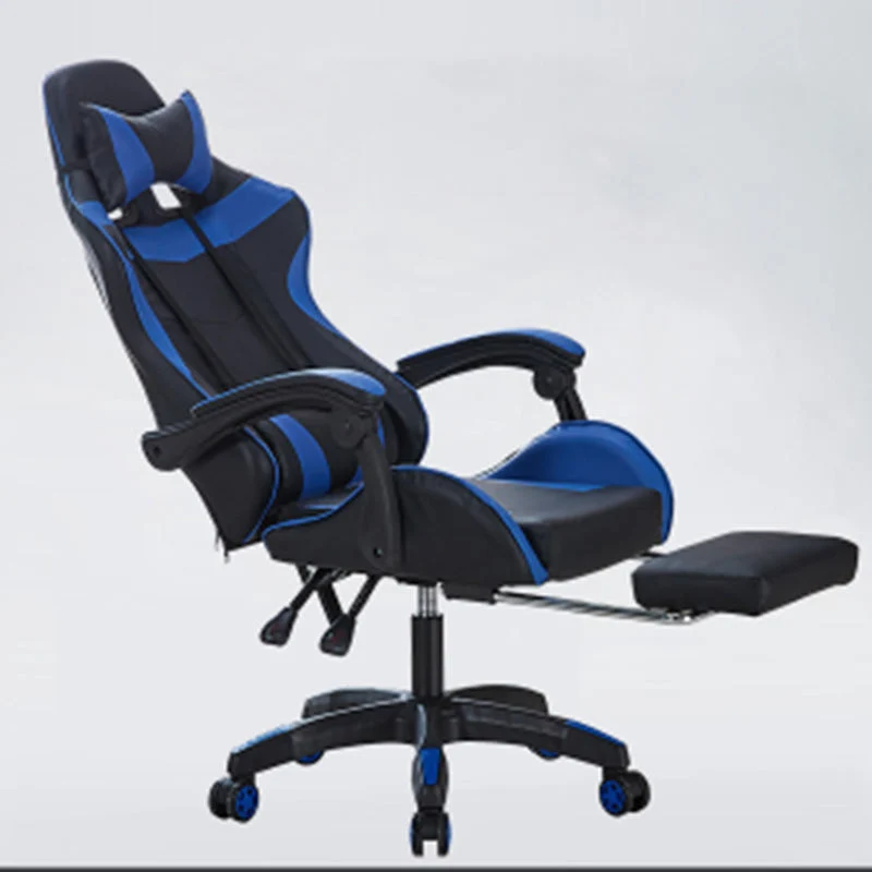 Modern Minimalist Faux Leather Metal Nylon Rectangle Arc Desk Chair Backrest Armrest Footrest For Home Office