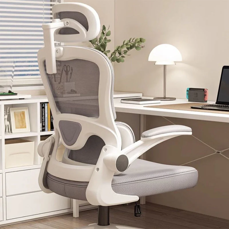 Modern Minimalist Breathable Mesh Fabric Nylon Rectangle Square Triangle Curve Desk Chair Backrest Armrest For Home Office