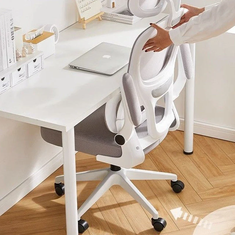 Modern Minimalist Breathable Mesh Fabric Nylon Rectangle Square Triangle Curve Desk Chair Backrest Armrest For Home Office