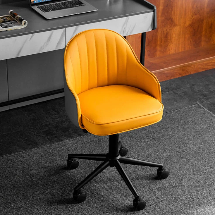 Modern Simplicity Faux Leather Sponge Stainless Steel SGS Desk Chair Backrest Movable For Home Office
