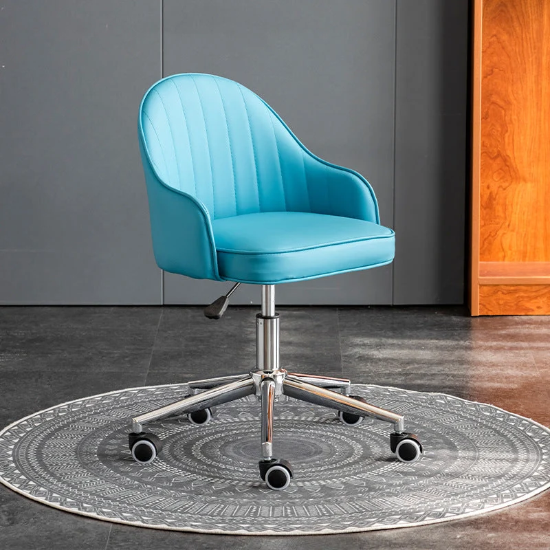 Modern Simplicity Faux Leather Sponge Stainless Steel SGS Desk Chair Backrest Movable For Home Office