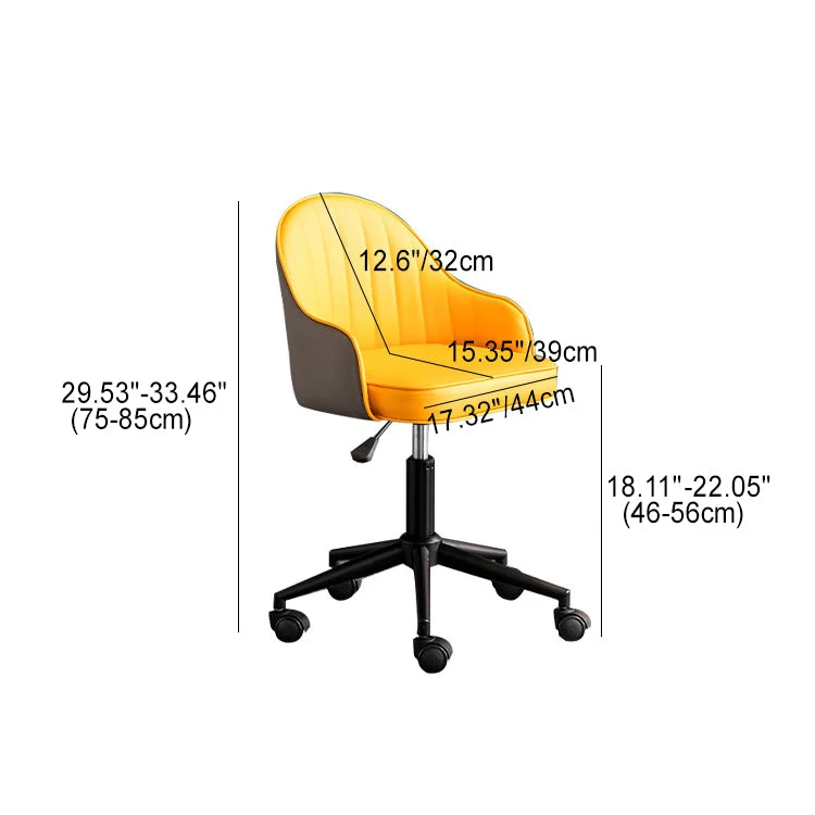 Modern Simplicity Faux Leather Sponge Stainless Steel SGS Desk Chair Backrest Movable For Home Office