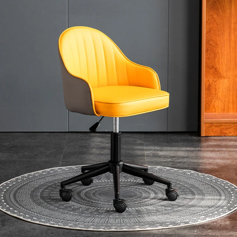 Modern Simplicity Faux Leather Sponge Stainless Steel SGS Desk Chair Backrest Movable For Home Office