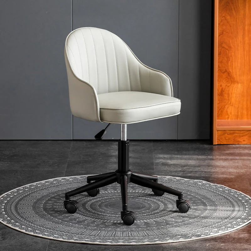 Modern Simplicity Faux Leather Sponge Stainless Steel SGS Desk Chair Backrest Movable For Home Office