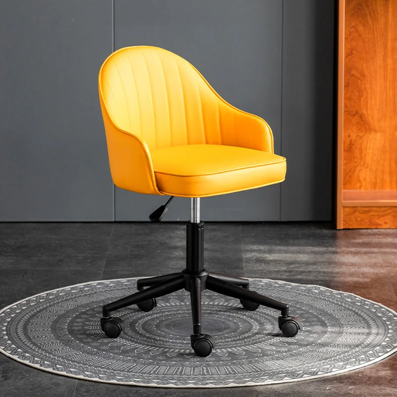 Modern Simplicity Faux Leather Sponge Stainless Steel SGS Desk Chair Backrest Movable For Home Office