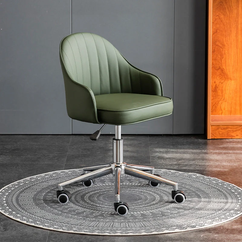 Modern Simplicity Faux Leather Sponge Stainless Steel SGS Desk Chair Backrest Movable For Home Office