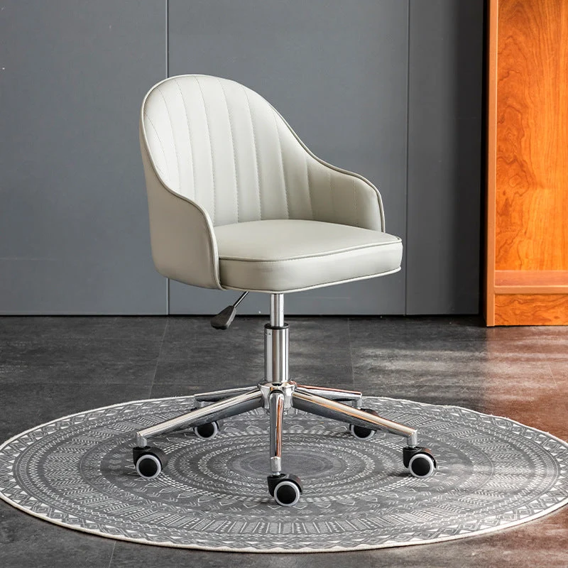 Modern Simplicity Faux Leather Sponge Stainless Steel SGS Desk Chair Backrest Movable For Home Office