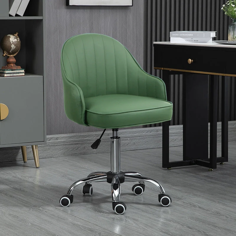Modern Simplicity Faux Leather Sponge Stainless Steel SGS Desk Chair Backrest Movable For Home Office