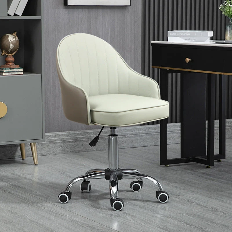 Modern Simplicity Faux Leather Sponge Stainless Steel SGS Desk Chair Backrest Movable For Home Office