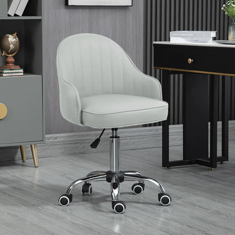Modern Simplicity Faux Leather Sponge Stainless Steel SGS Desk Chair Backrest Movable For Home Office