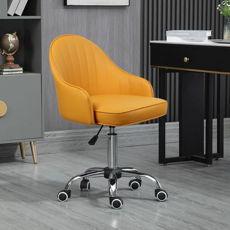 Modern Simplicity Faux Leather Sponge Stainless Steel SGS Desk Chair Backrest Movable For Home Office