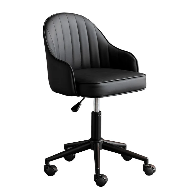 Modern Simplicity Faux Leather Sponge Stainless Steel SGS Desk Chair Backrest Movable For Home Office