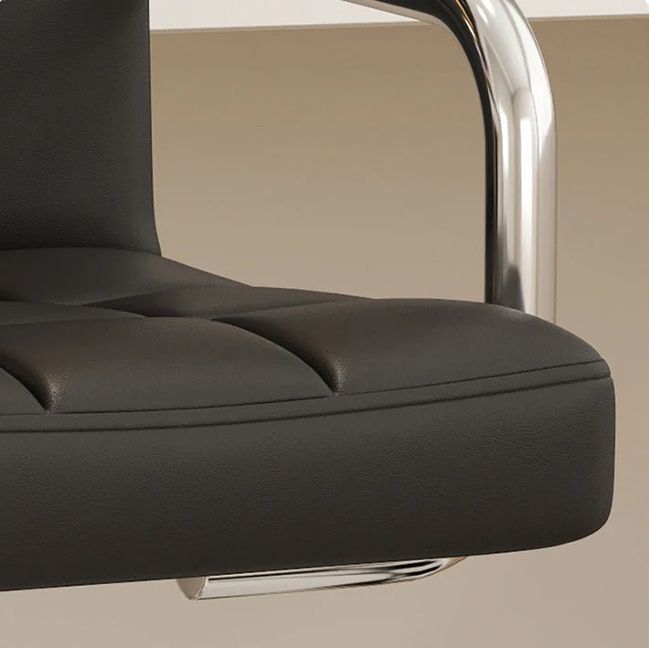Modern Simplicity Faux Leather Steel SGS Sponge Square Lattice Desk Chair Backrest Swivel Adjustable For Home Office