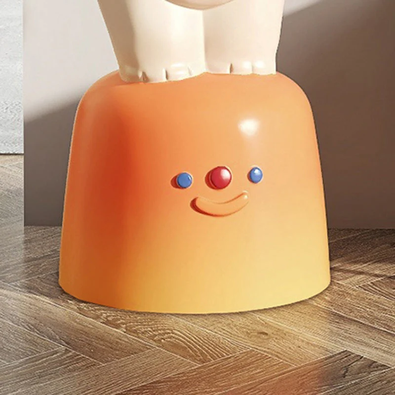Modern Art Deco Kids Cat Rectangular Resin Metal MDF Soft PVC End Table 1-Tray With LED Light For Bedroom