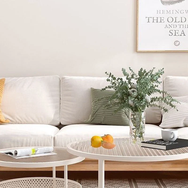 Modern Minimalist Removable Round Glass Metal End Table 3-Tier For Living Room