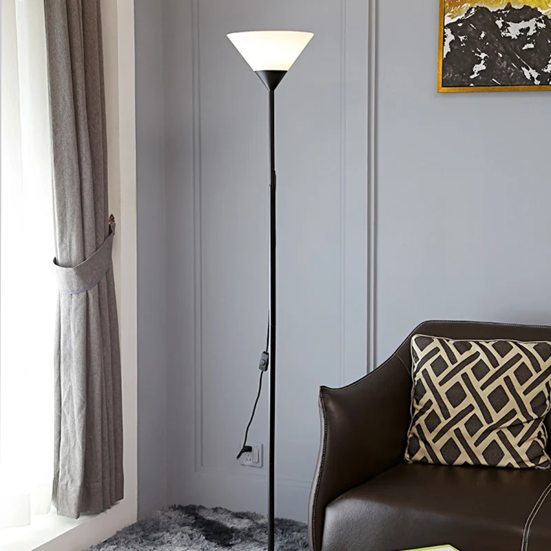 Contemporary Nordic Iron Acrylic Lampshade 1/2 - Light Standing Floor Lamp For Living Room