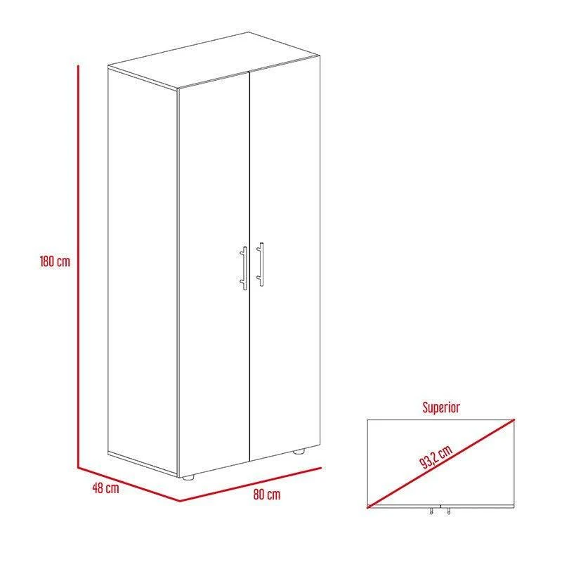 Combo para Habitación Ghera, Incluye Mesa de TV y Clóset
