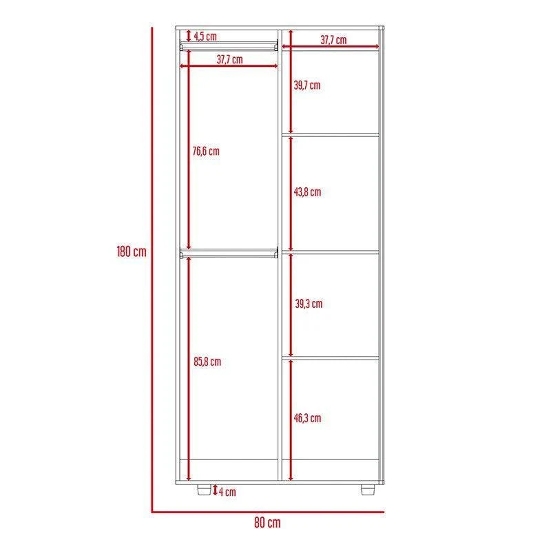 Combo para Habitación Ghera, Incluye Mesa de TV y Clóset