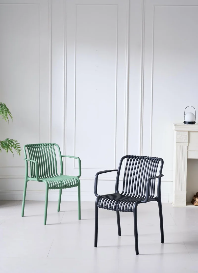 Combo Dos Silla Terra con Brazos, Color Verde Olivo y Negro
