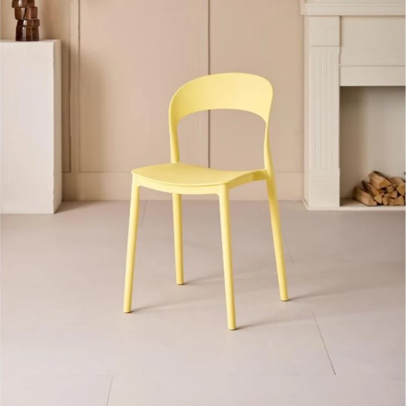 Silla Patrick, Color Amarillo, con Espaldar y Diseño Moderno