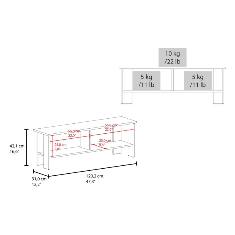 Mesa para TV Navi, Wengue Kronos, para Televisor hasta 55 Pulgadas ZF