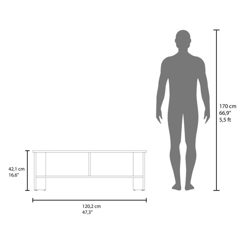 Mesa para TV Navi, Wengue Kronos, para Televisor hasta 55 Pulgadas ZF