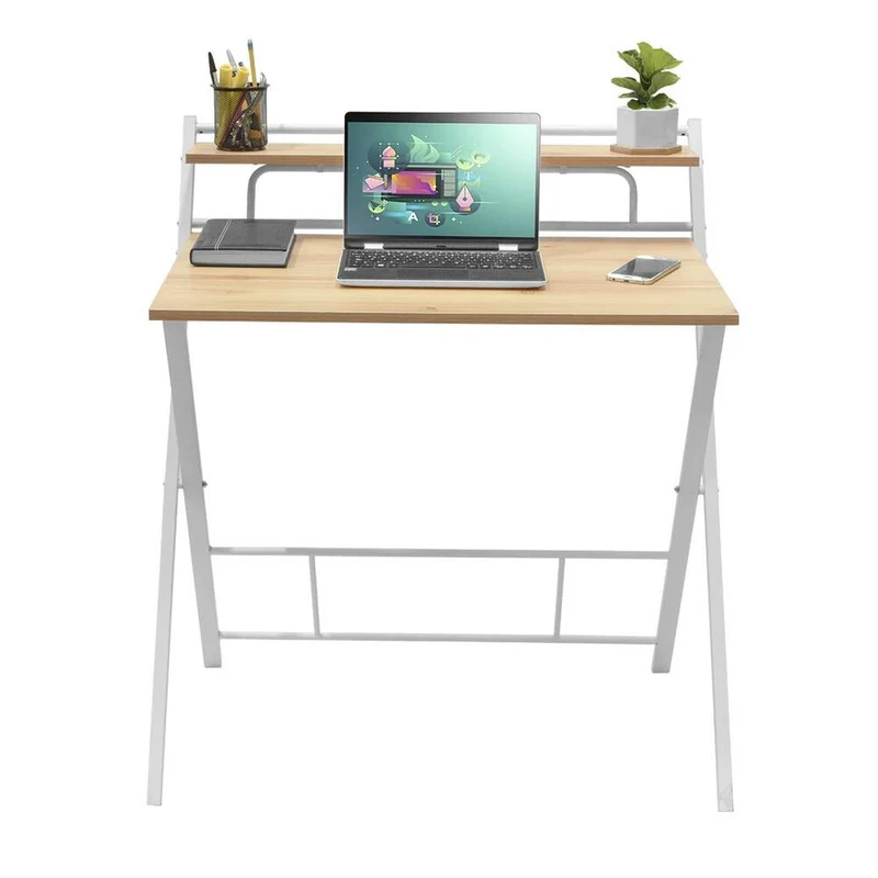 Escritorio Plegable Trípoli con Repisa Blanco