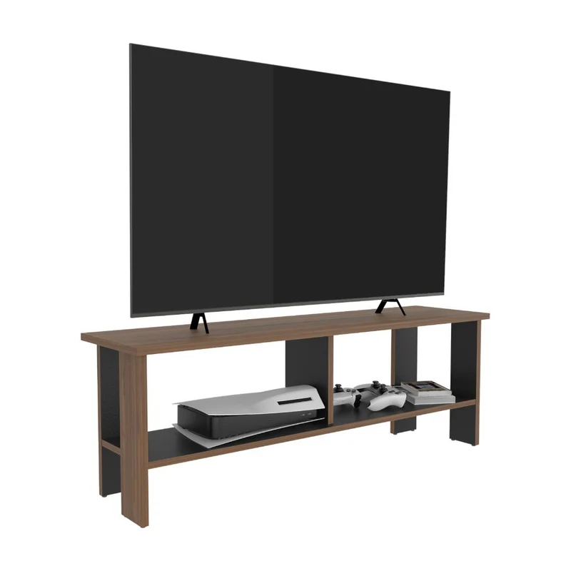 Mesa para TV Navi, Castaño y Wengue, para Televisor hasta 55 Pulgadas
