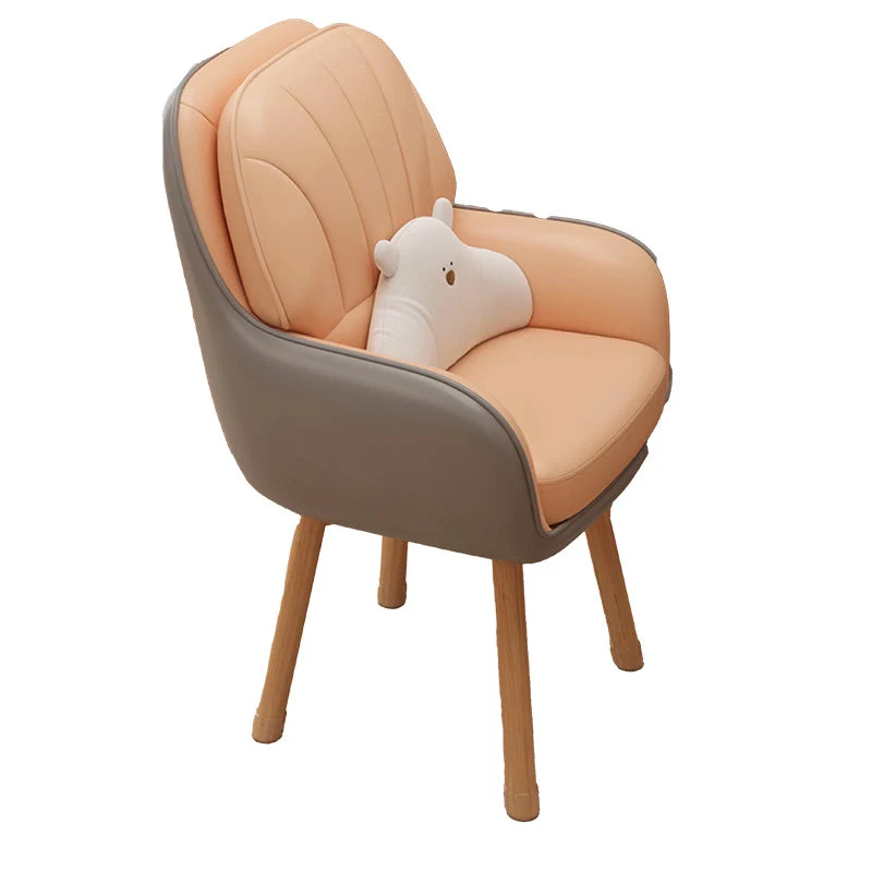 Contemporary Scandinavian Fabric Velvet Latex Wood Square Vanity Stool Backrest Swivel For Bedroom