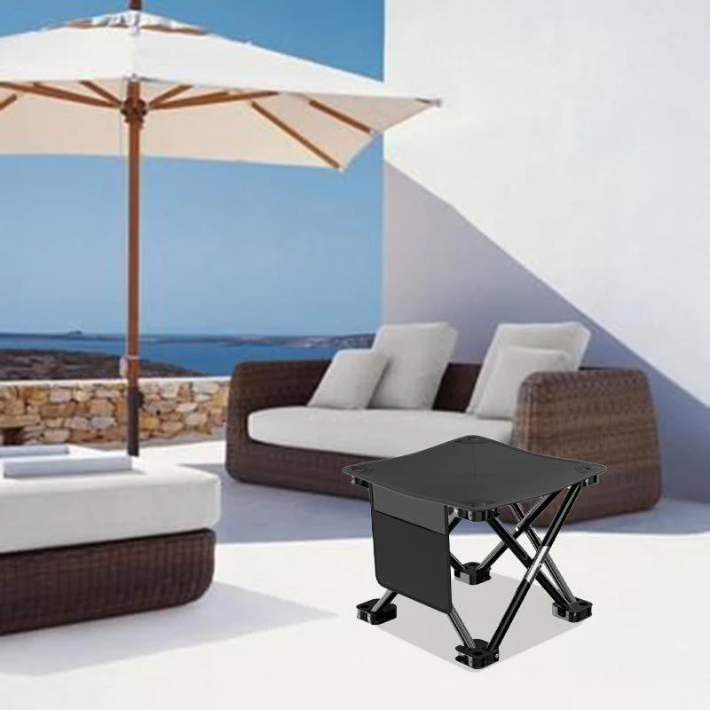 Modern Minimalist Portable Foldable Square Carbon Steel Fabric Chair For Outdoor