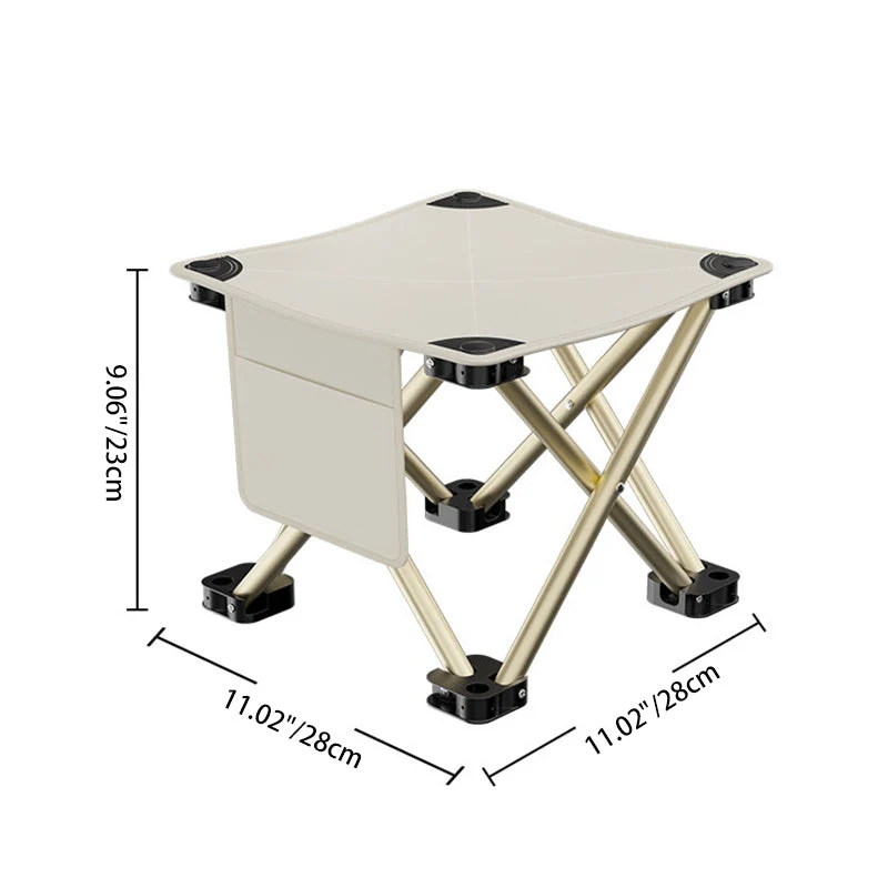 Modern Minimalist Portable Foldable Square Carbon Steel Fabric Chair For Outdoor