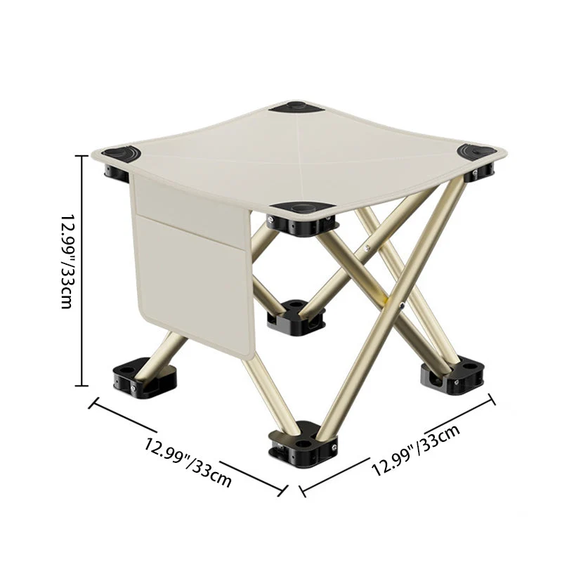 Modern Minimalist Portable Foldable Square Carbon Steel Fabric Chair For Outdoor