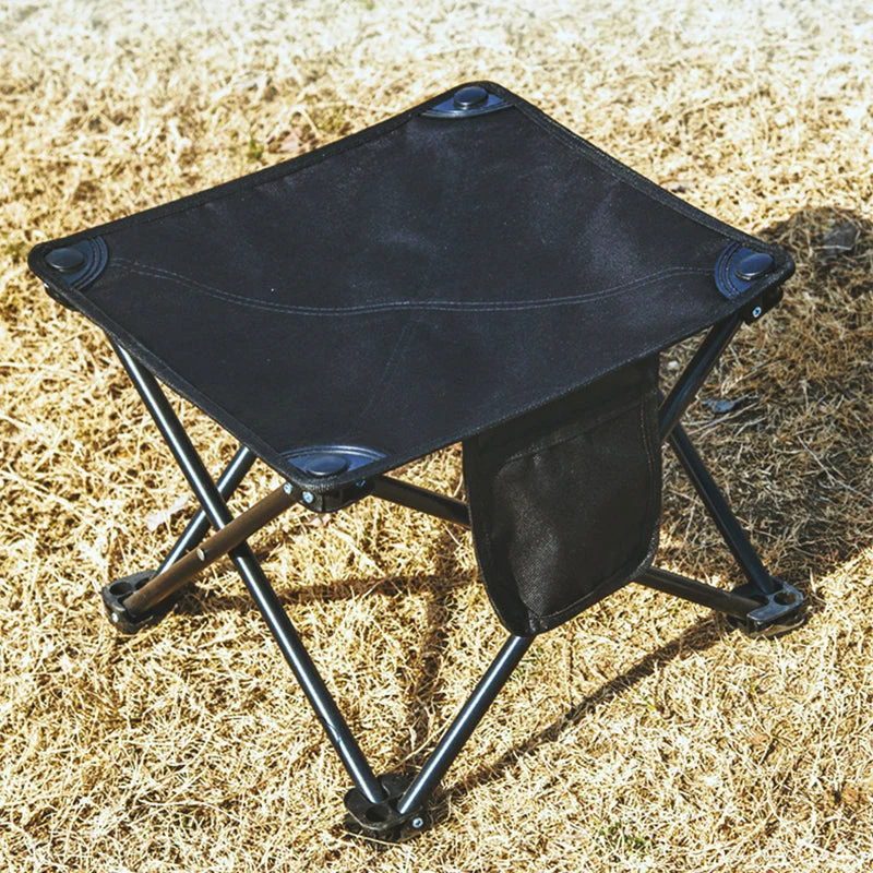 Modern Minimalist Portable Foldable Square Carbon Steel Fabric Chair For Outdoor