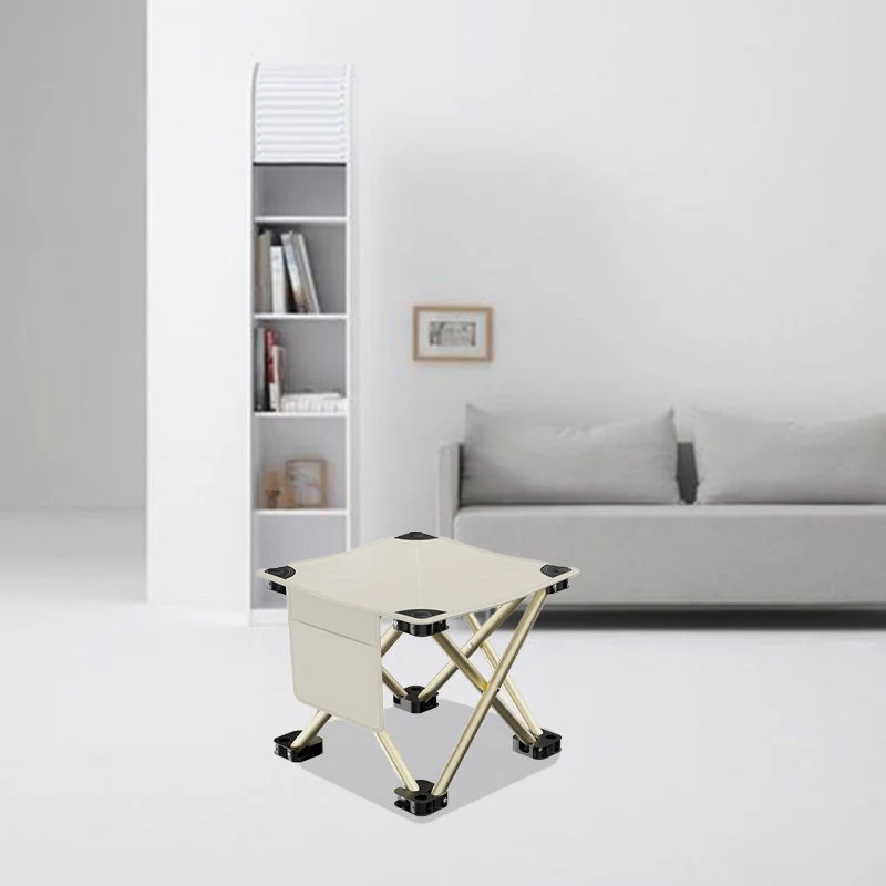 Modern Minimalist Portable Foldable Square Carbon Steel Fabric Chair For Outdoor