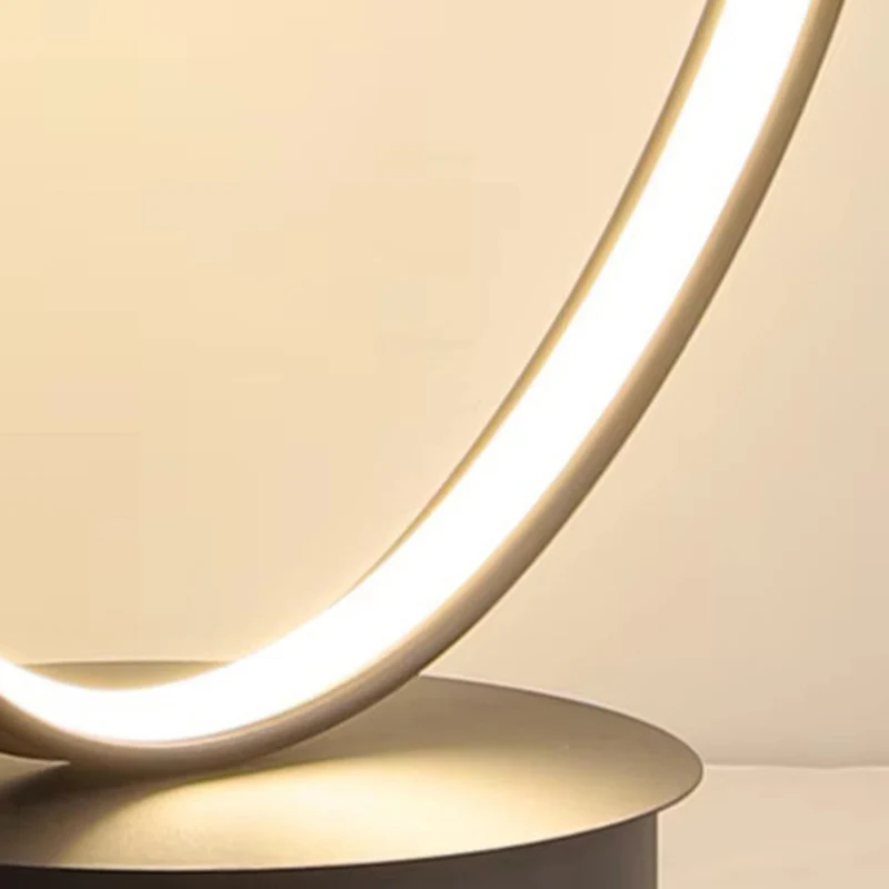 Contemporary Nordic LED Floor Lamp – Curved Iron Frame with PVC Shade for Living Room