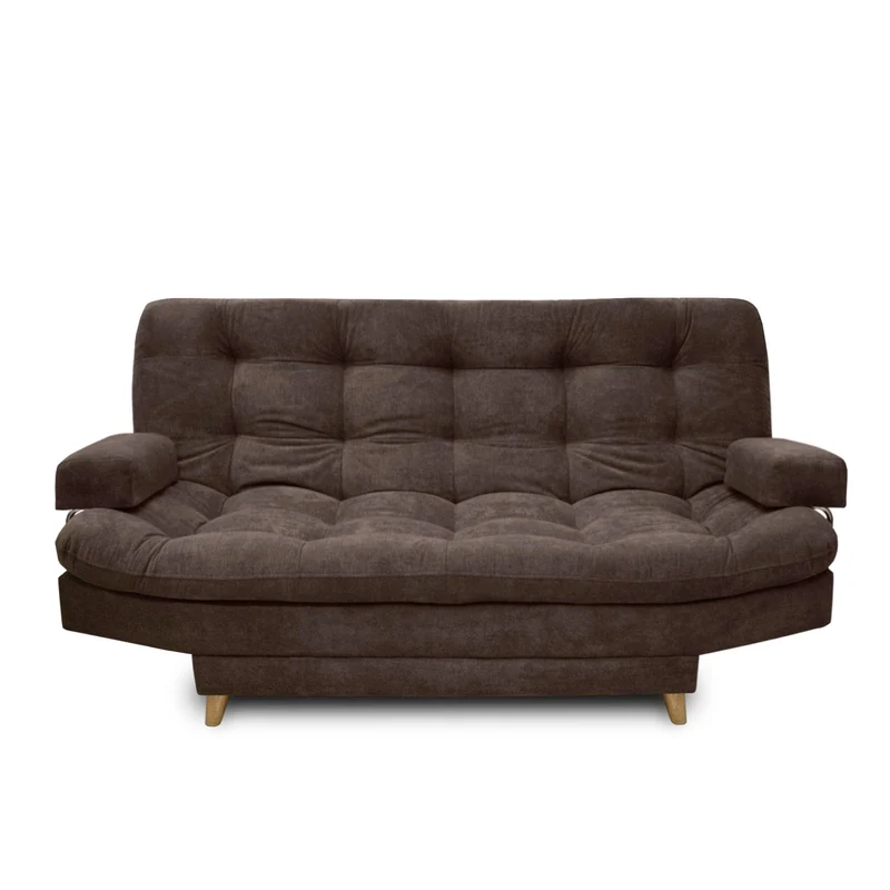 Sofá Cama 3 Posiciones Carvallo Lux Tela Café