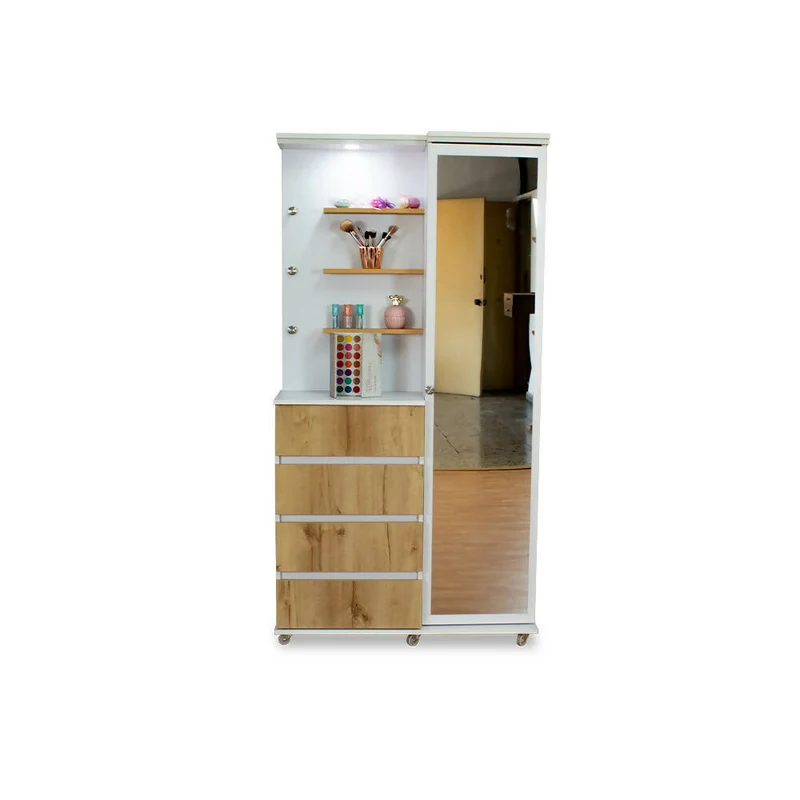 Cómoda Cajonera Blanco con Espejo