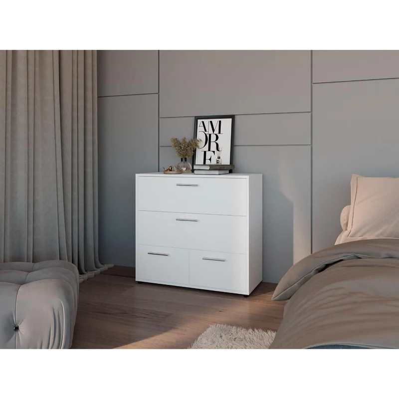 Organizador Apina, Blanco, con Cuatro Cajones Deslizables ZF