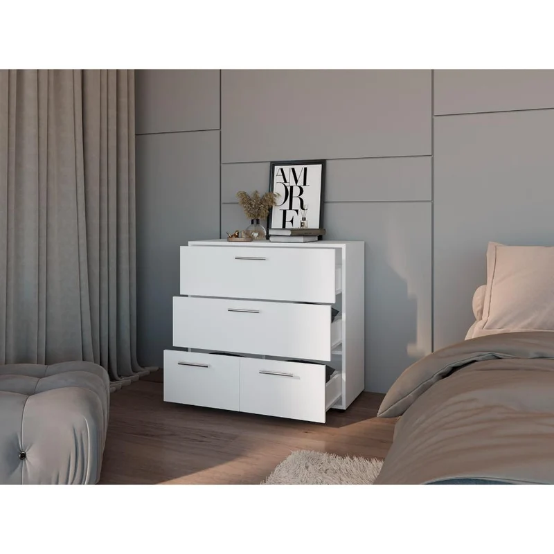 Organizador Apina, Blanco, con Cuatro Cajones Deslizables ZF