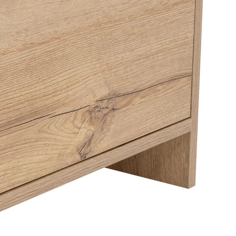 Mesa de Noche Tutto, Café Claro, con Cajón para Guardar Objetos Ideal para Espacios Reducidos