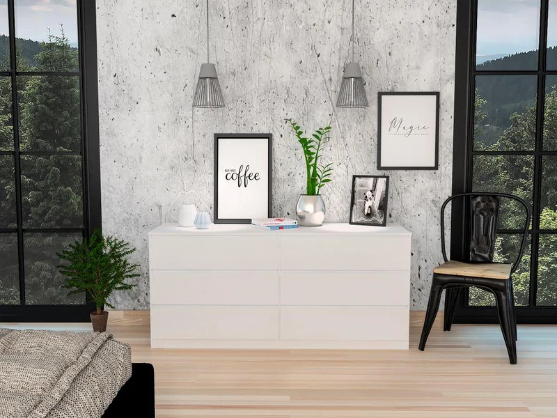 Organizador Azucena, Blanco, con Seis Cajones Deslizables ZF